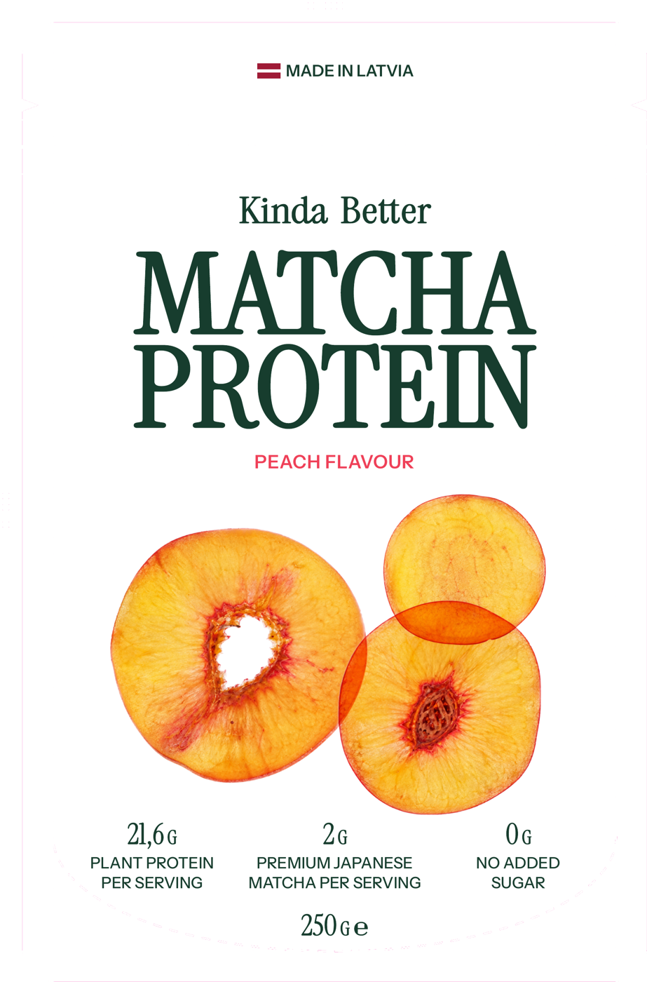 Kinda Better Matcha Protein Peach 250 g pouch